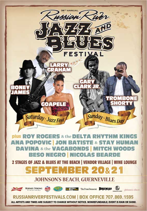Russian River Jazz and Blues Festival with Gary Clark Jr., Trombone ...