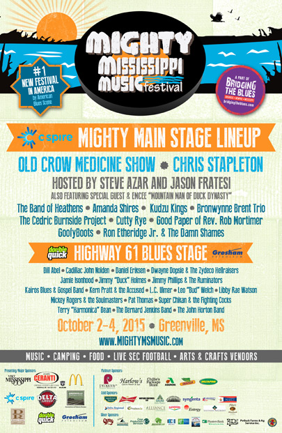 The Mighty Mississippi Music Festival, October 2-4, 2015, Warfield ...