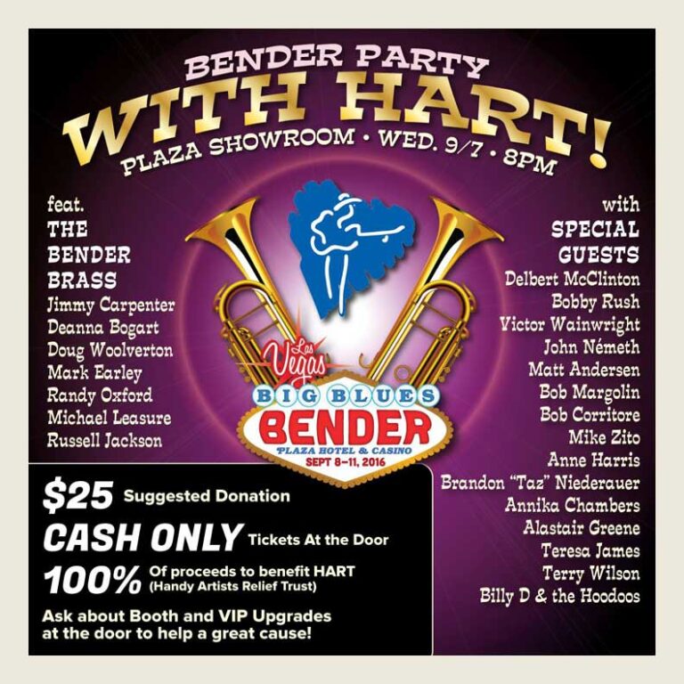 Big Blues Bender With HART Benefit Blues Festival Guide Magazine and