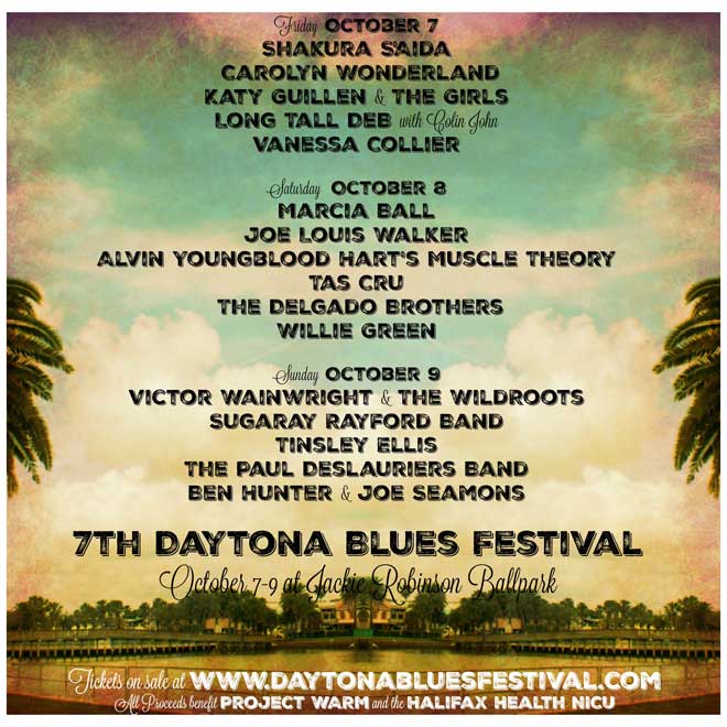 The Seventh Annual Daytona Blues Festival Returns October 7-8-9 - Blues ...