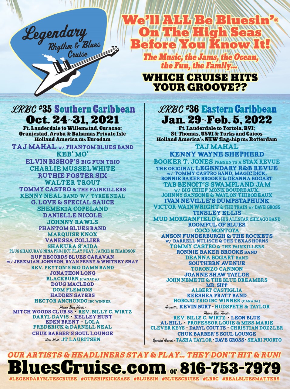 Legendary Rhythm & Blues Cruise Blues Festival Guide Magazine and
