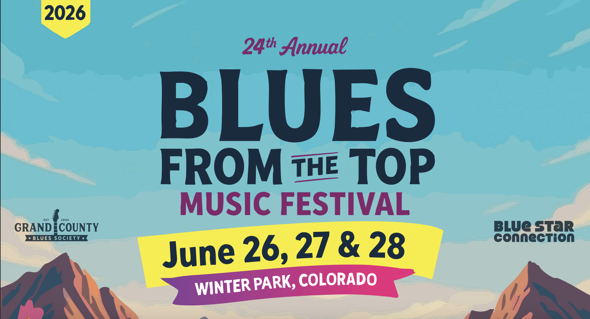 You are currently viewing The 24th Annual Blues from the Top Music Festival takes place in Downtown Winter Park, CO on June 26-28, 2026