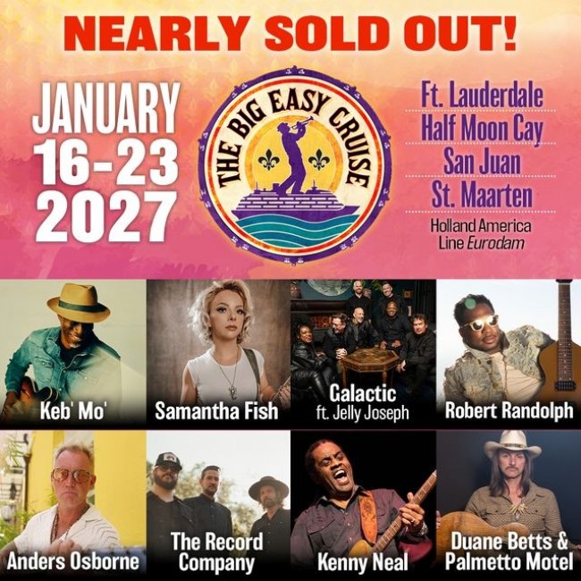 You are currently viewing THE 2027 BIG EASY CRUISE is 95% Sold! – Reserve your cabin today with special Blues Festival Guide code
